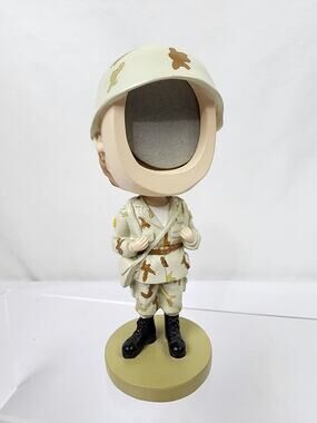 Bobble Head 6.5" Military Unisex Camo Boots Helmet Insert Picture For Face